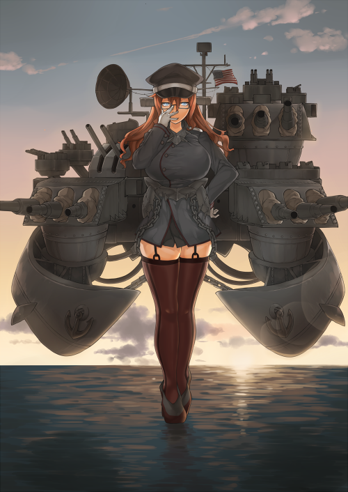 1girl, auburn_hair, breasts, glasses, kantai_collection, large_breasts, long_hair, looking_at_viewer