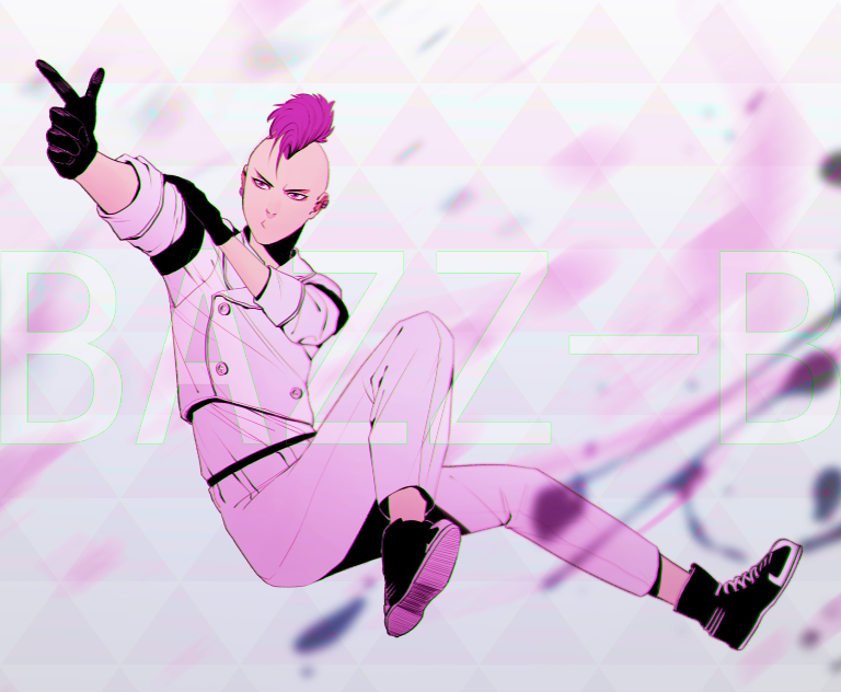 1boy, bald, bazz-b, bleach, character_name, earrings, gloves, jewelry