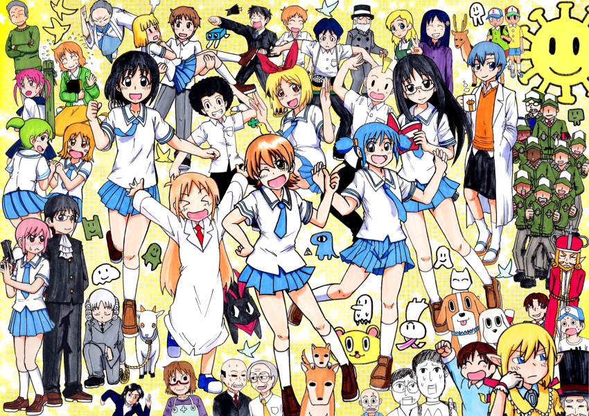 aioi_yuuko, annaka_haruna, everyone, highres, minakami_mai, naganohara_mio, nakanojou_tsuyoshi, nichijou