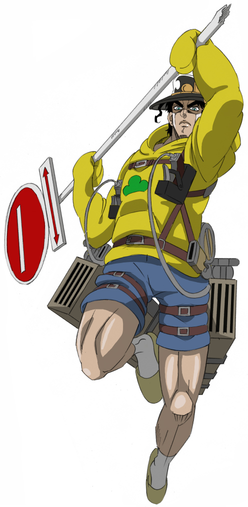 1boy, alternate_costume, belt, black_hair, blue_shorts, closed_mouth, cosplay, crossover