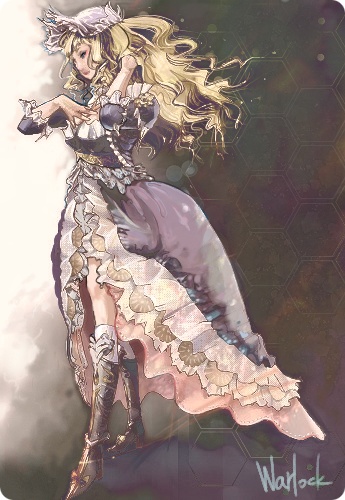 boots, bow, closed_eyes, dress, granado_espada, lace, lowres, sawamura