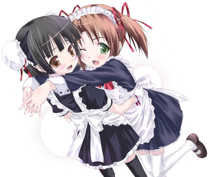 apron, artist_request, baby_princess, black_hair, blush, brown_eyes, brown_hair, child