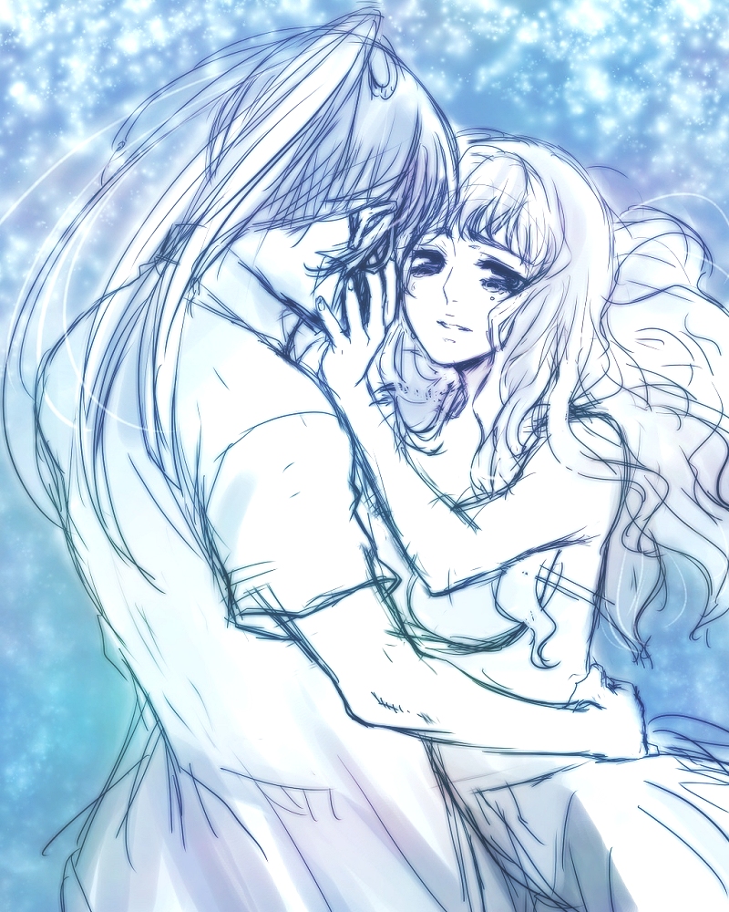 1girl, arusheri, couple, long_hair, love, macross, macross_frontier, saotome_alto