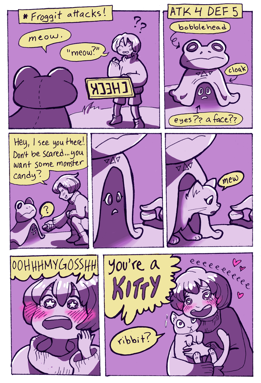 ??, androgynous, animal_costume, blush, candy, cat, comic, commentary
