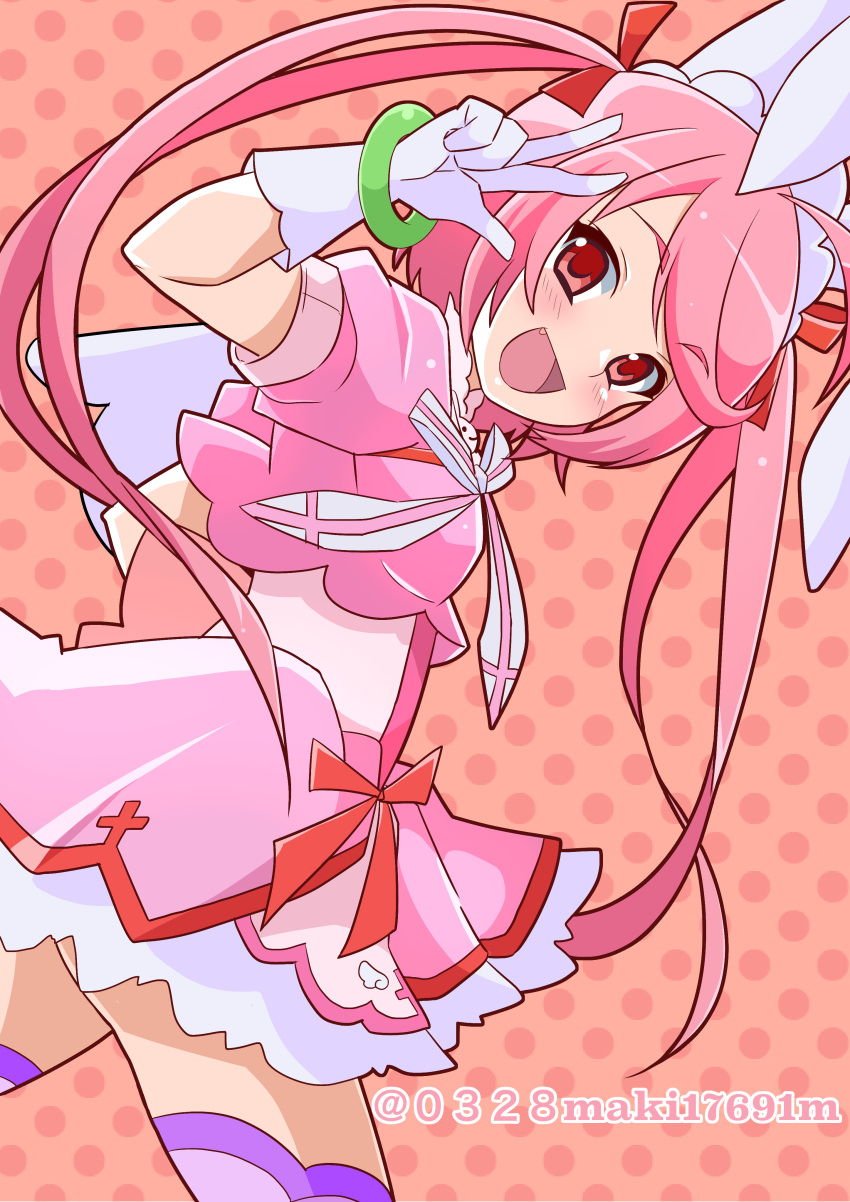 1girl, absurdres, animal_ears, cape, fang, gloves, highres, kazuta_(kazutan62)