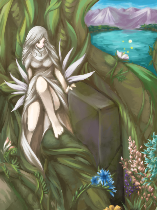 barefoot, flower, lake, nature, sky, suulabo