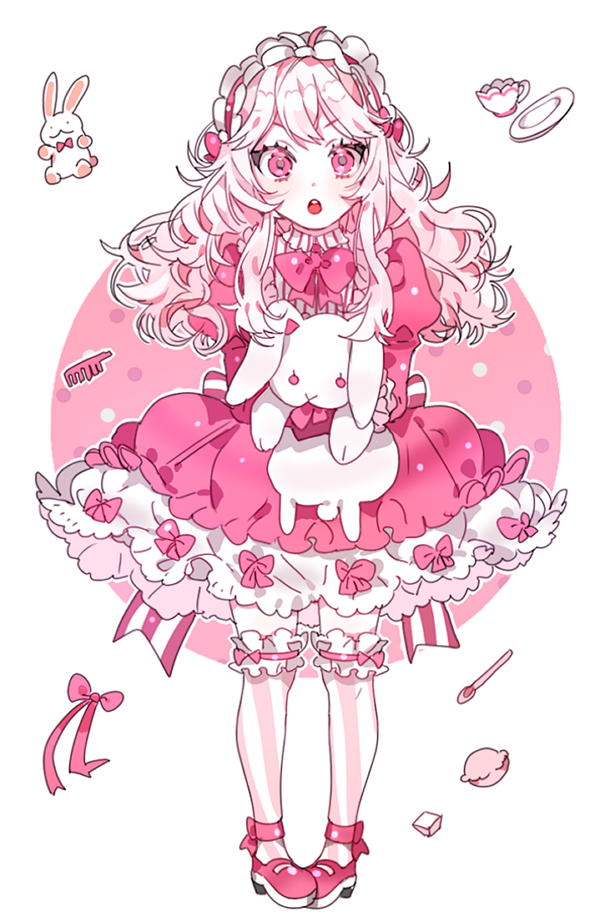 1girl, comb, cup, full_body, headdress, lolita_fashion, long_hair, looking_at_viewer