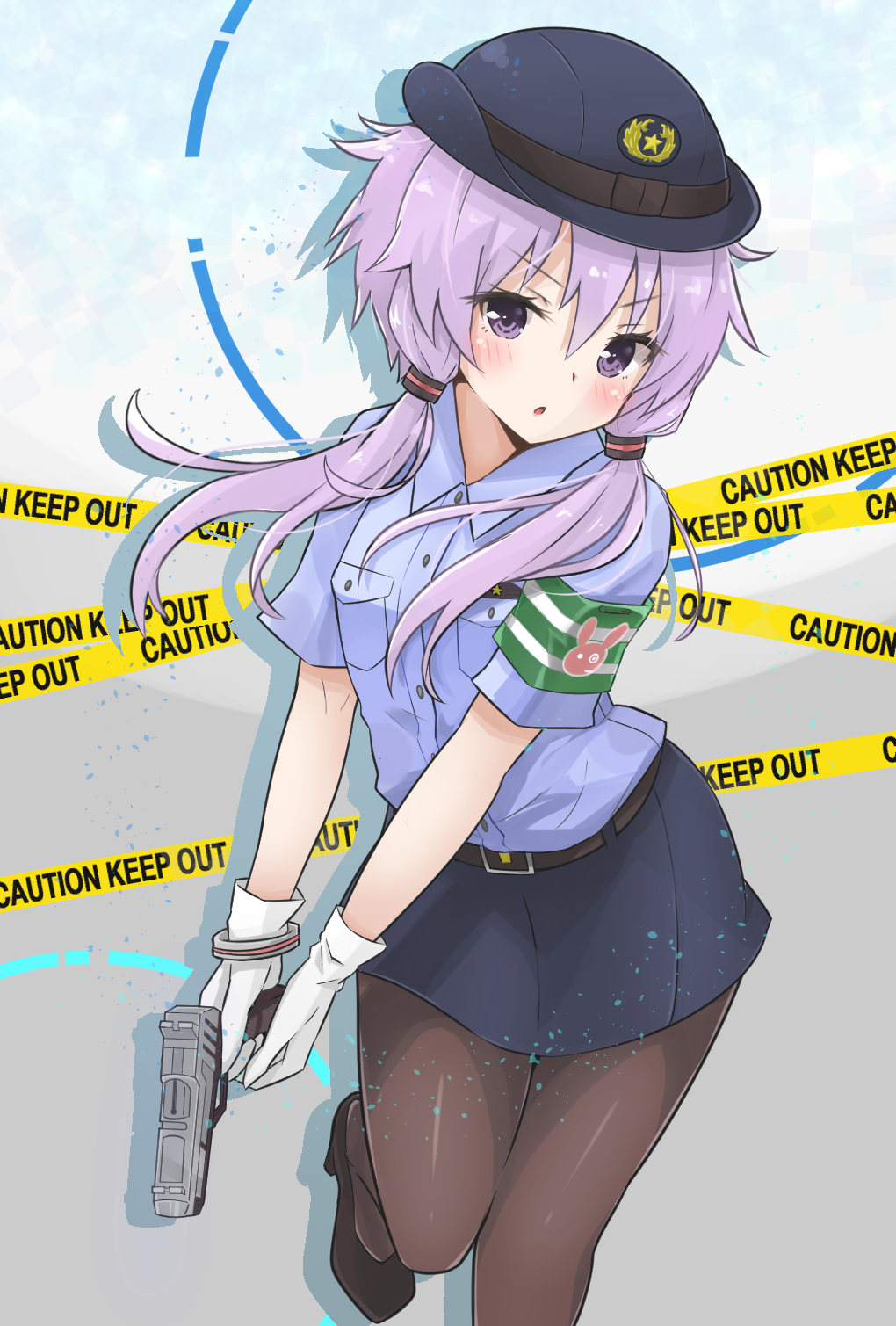>:o, 1girl, :o, armlet, artist_request, belt, black_hat, black_shoes