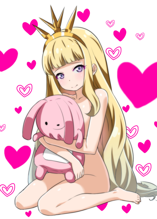 1girl, bangs, blonde_hair, blunt_bangs, blush, cagliostro_(granblue_fantasy), crown, granblue_fantasy