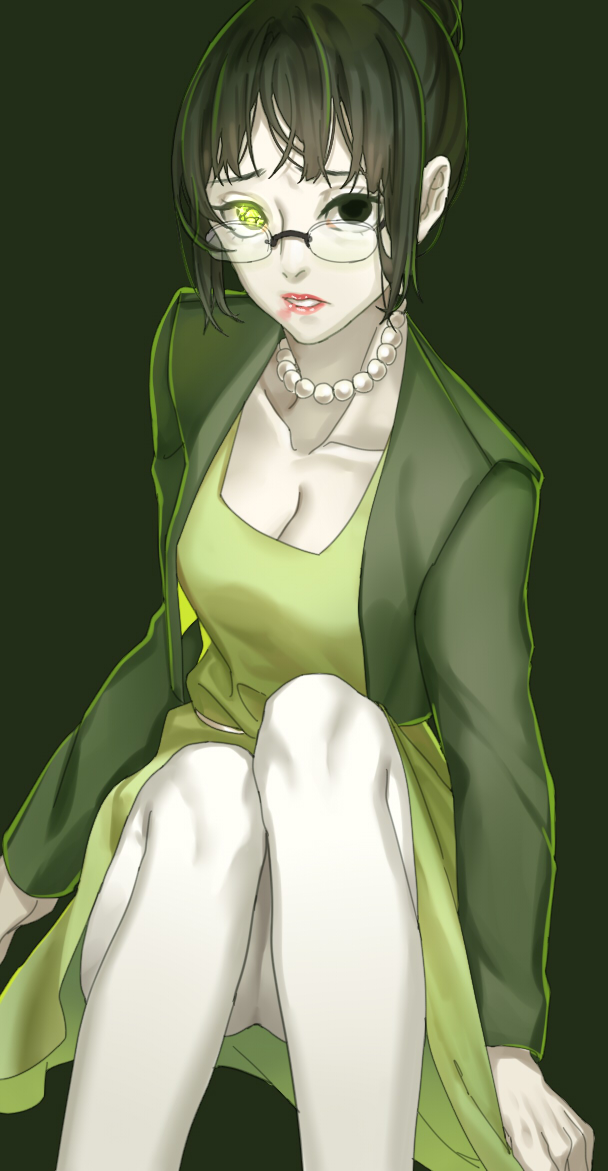1girl, alternate_costume, c_piao_jun, choroko_(osomatsu-san), eyelashes, formal, glowing, glowing_eye