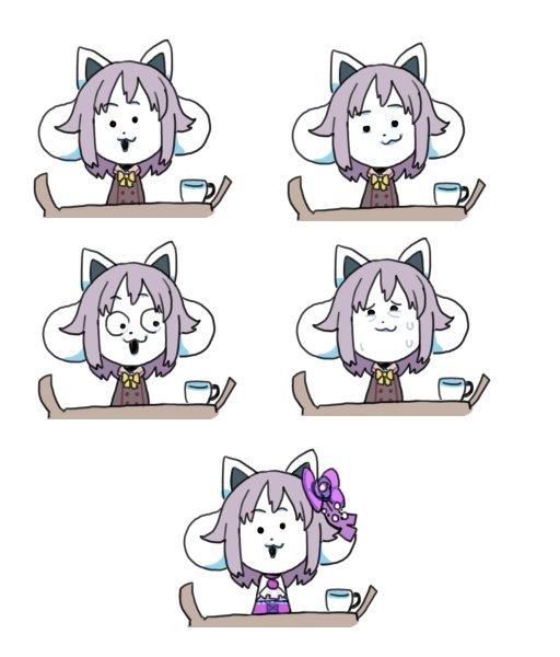1girl, :3, crossover, cterminus, idolmaster, idolmaster_cinderella_girls, idolmaster_cinderella_girls_starlight_stage, koshimizu_sachiko, koshimizu_sachiko_(cosplay), purple_hair, short_hair, temmie, undertale