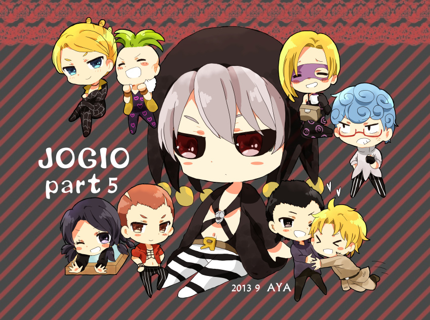 >_<, absurdres, artist_name, aya_(421ura), black_gloves, black_hair, black_sclera, blonde_hair