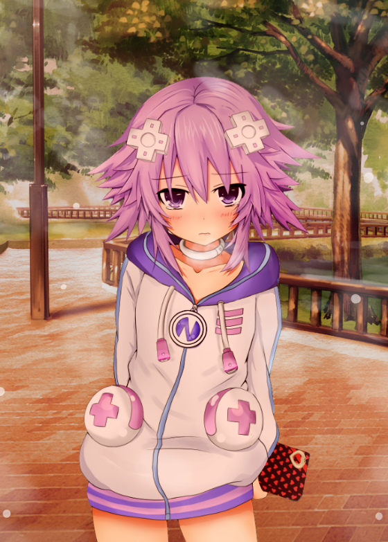 1girl, blush, box, chocolate, choker, evening, ex_idol, gift