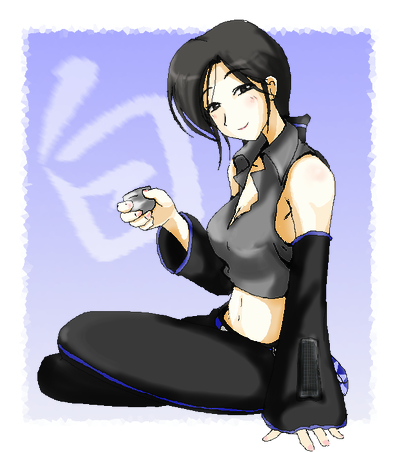 1girl, arm_support, armpits, black_bow, black_hair, border, bow, breasts