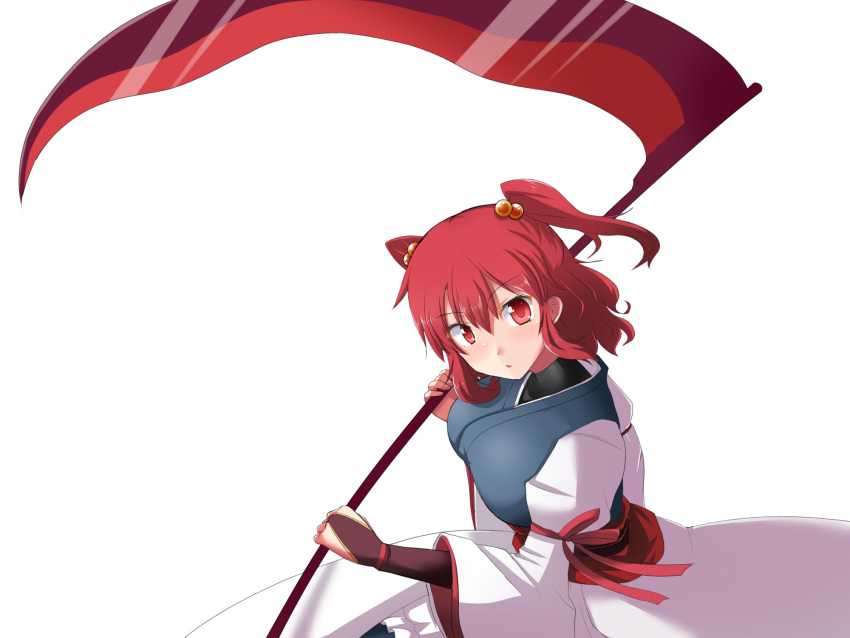 1girl, hair_bobbles, hair_ornament, highres, mono_(mono60), onozuka_komachi, red_eyes, redhead