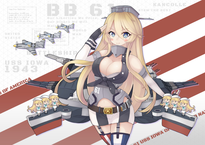 airplane, blonde_hair, blue_eyes, breasts, bridal_gauntlets, english, fairy_(kantai_collection), highres