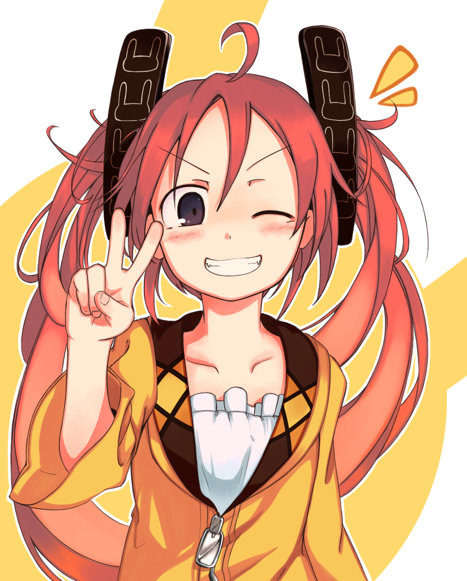 1girl, ahoge, aihara_enju, black_bullet, blush, furorina, grey_eyes, grin