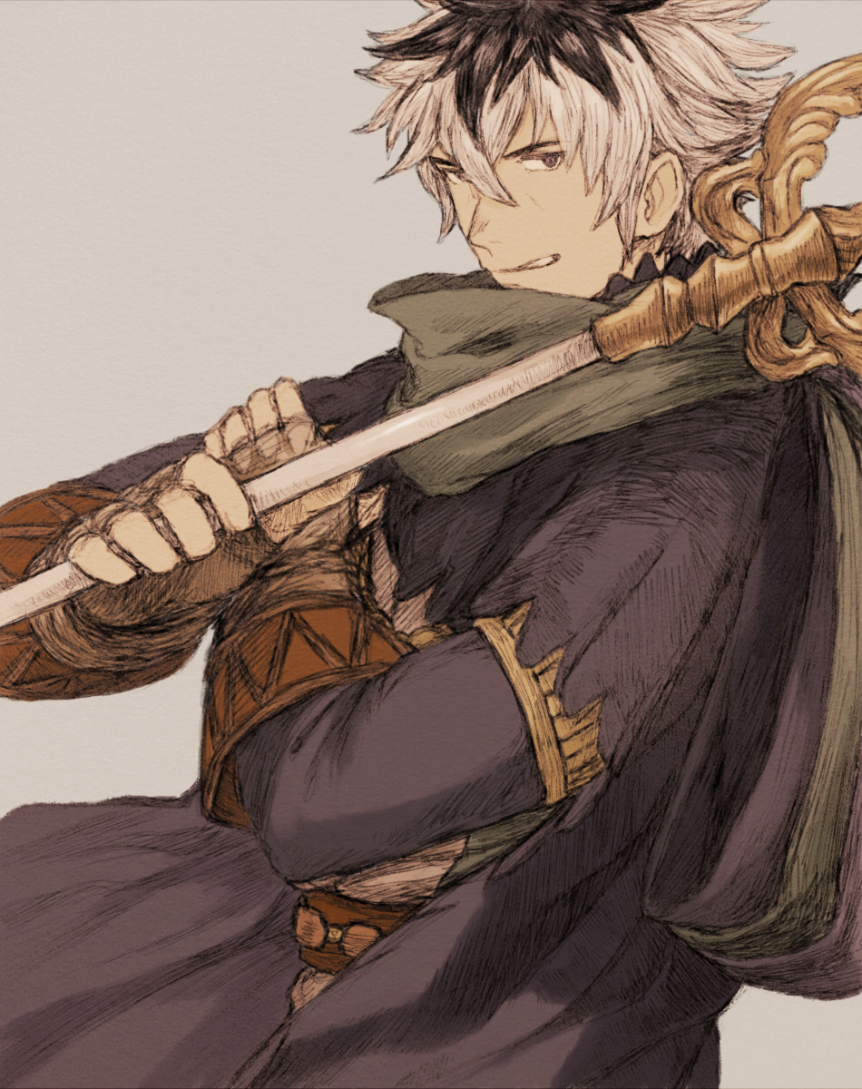 1boy, asura_(fire_emblem_if), black_hair, cape, fingerless_gloves, fire_emblem, fire_emblem_if, gloves