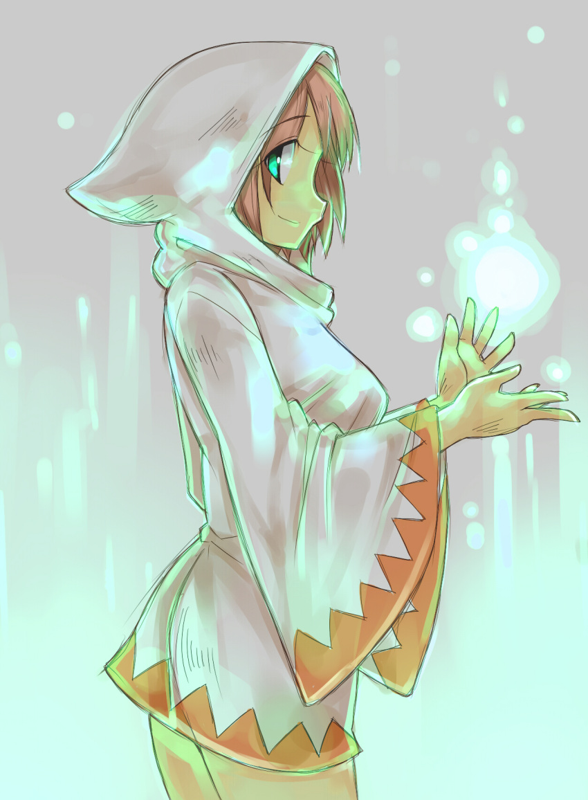 1girl, breasts, final_fantasy, final_fantasy_v, green_eyes, highres, hood, kamuran