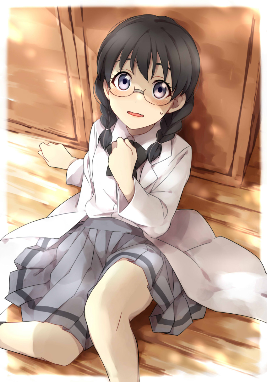 1girl, ansatsu_kyoushitsu, bangs, black_bow, black_hair, blush, bow, bowtie