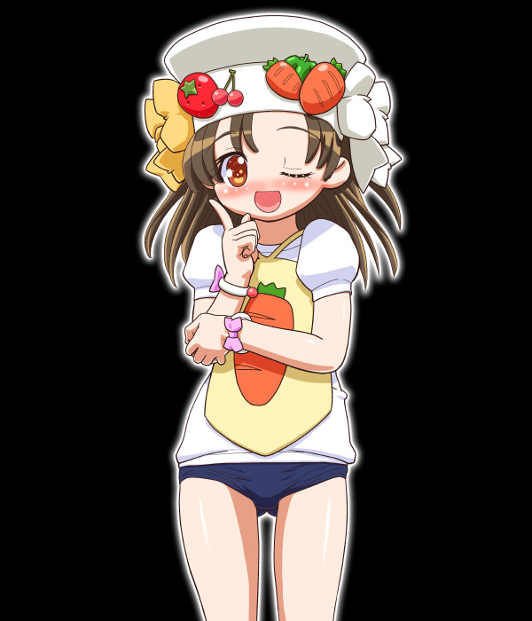 ai!_mai!_main!, brown_eyes, brown_hair, buruma, child, cooking_idol_ai!_mai!_main!, gambler_club, hat