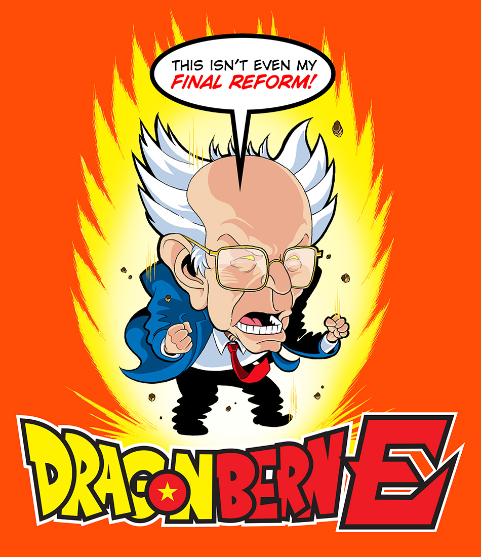 1boy, artist_request, aura, bald_spot, bernie_sanders, character_name, clenched_hands, copyright_name