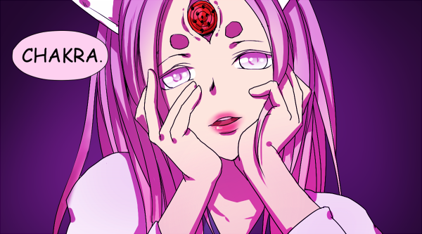 1girl, facial_mark, forehead_mark, hands_on_own_cheeks, hands_on_own_face, horns, long_hair, naruto