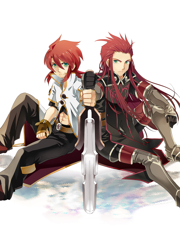 2boys, asch, black_gloves, black_pants, boots, brown_gloves, daiki_(daikingairkgk), fingerless_gloves