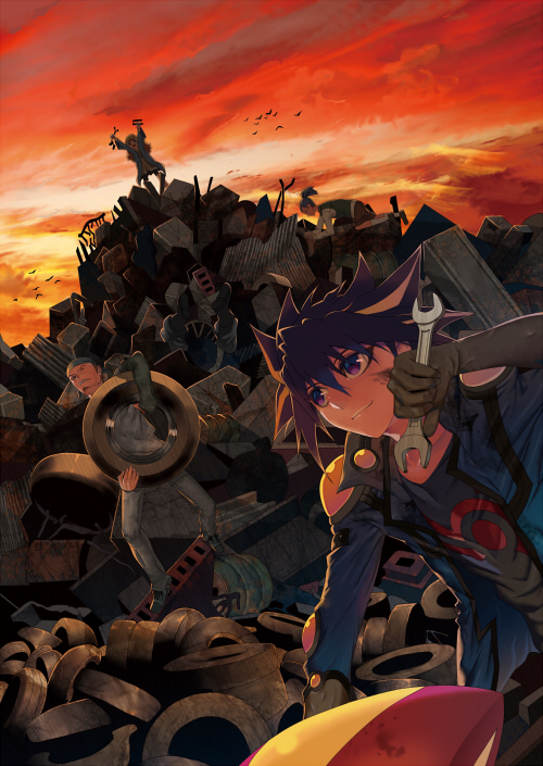 character_request, fudou_yuusei, junk, junkyard, omi_(pixiv2671), oomii_(f.style), rally_(yugioh), rally_(yuu-gi-ou)