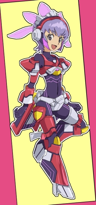 0hpefte6sb, 1girl, :d, black_eyes, bodysuit, covered_navel, danball_senki, earmuffs