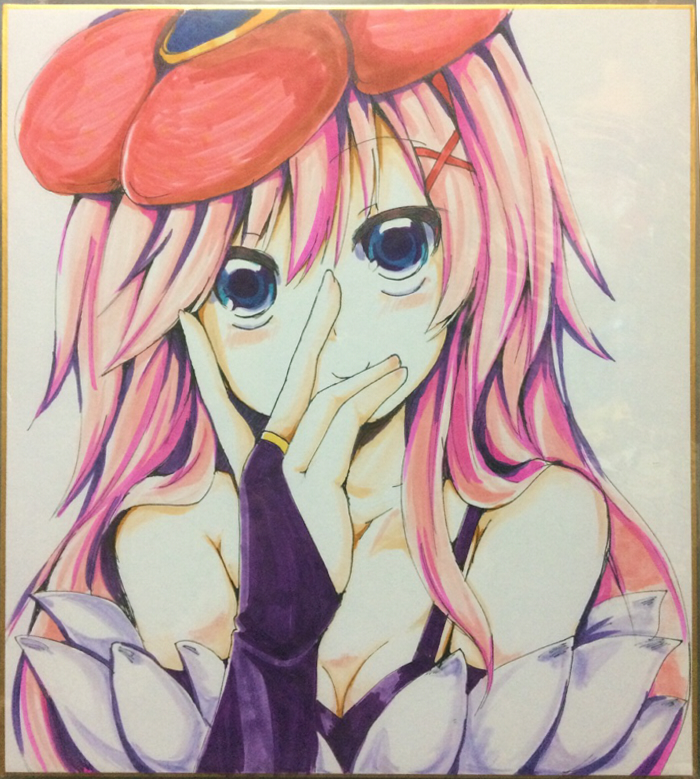 1girl, blue_eyes, breasts, cleavage, duel_monster, favfavver2, jewelry, looking_at_viewer