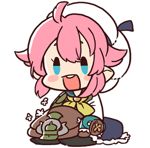 1boy, anpolly, backpack, bag, beret, blue_eyes, chibi, green_hair