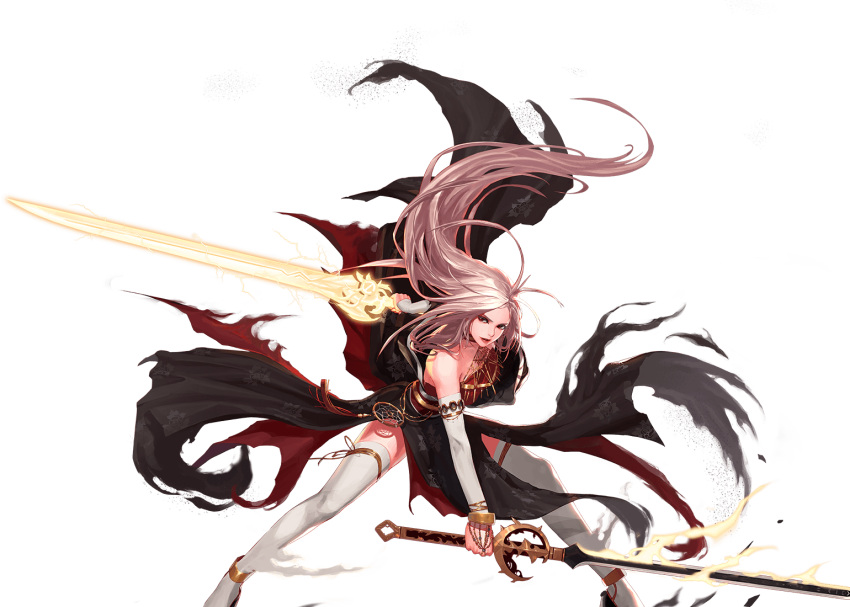 1girl, artist_request, dungeon_and_fighter, female_slayer_(dungeon_and_fighter), lipstick, long_hair, makeup, pink_hair