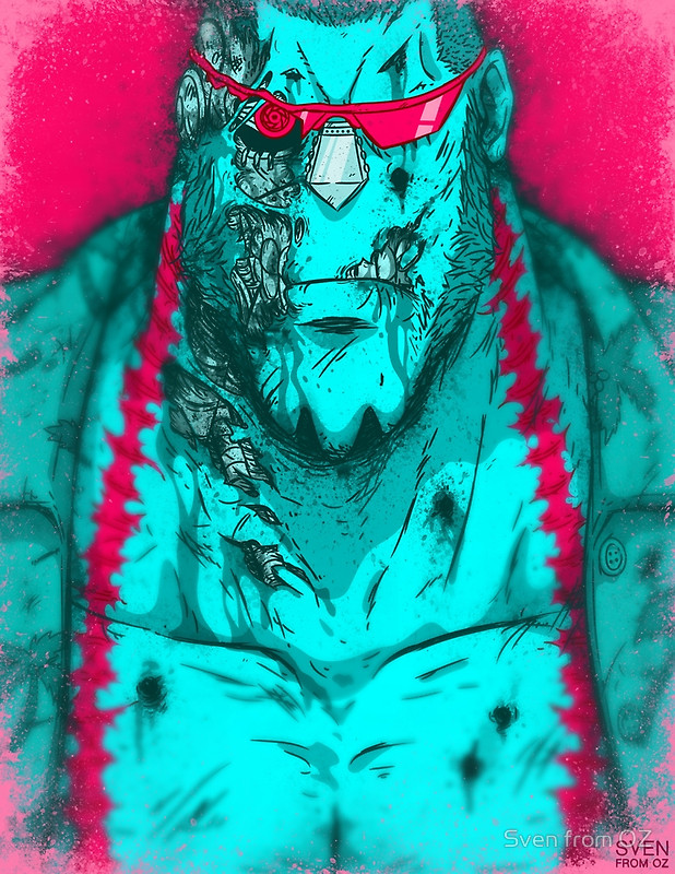 1boy, artificial_eye, artificial_nose, artificial_skin, artist_name, bleeding, blood, cyborg