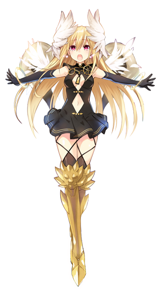 1girl, black_gloves, blonde_hair, date_a_live, dress, elbow_gloves, gloves, long_hair