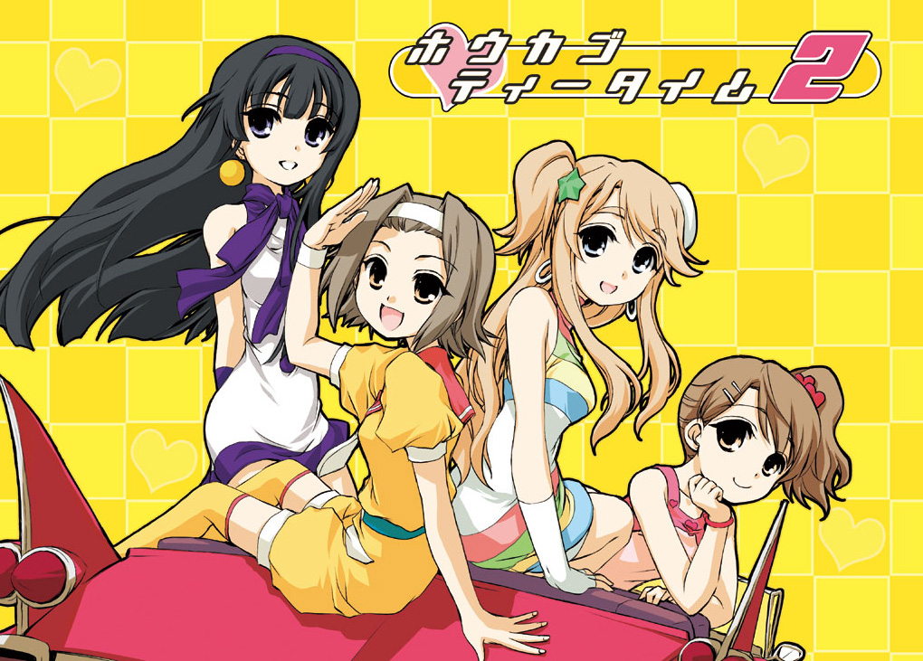 akiyama_mio, alternate_hairstyle, black_eyes, black_hair, blonde_hair, blue_eyes, brown_eyes, brown_hair