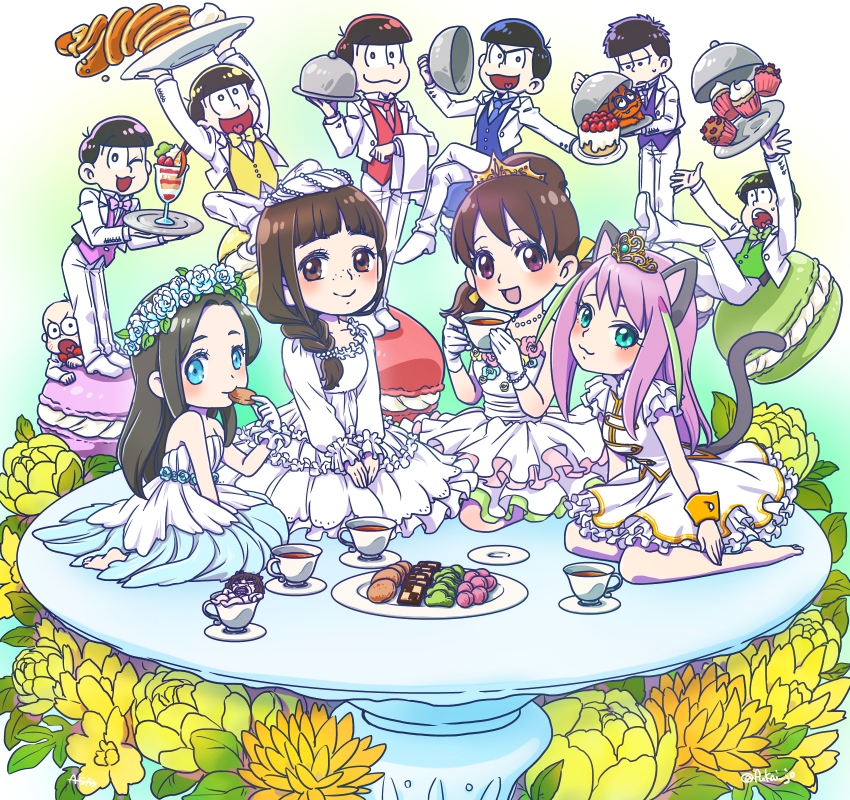 5girls, 6+boys, :3, :d, :o, ;3, ;d, alternate_costume