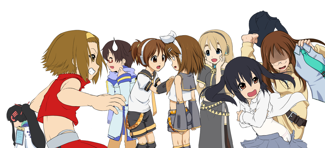 caryo, cosplay, forced_cosplay, hirasawa_ui, hirasawa_yui, k-on!, kagamine_len, kagamine_len_(cosplay)