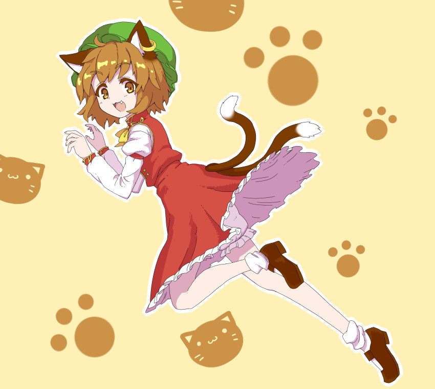 1girl, absurdres, animal_ears, bloomers, blush, brown_eyes, brown_hair, cat_ears