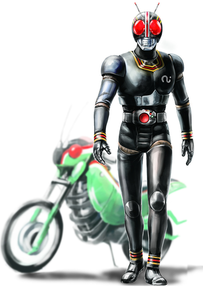 battle_hopper, belt, kamen_rider, kamen_rider_black, kamen_rider_black_(series), matchin, motor_vehicle, motorcycle, red_eyes, vehicle