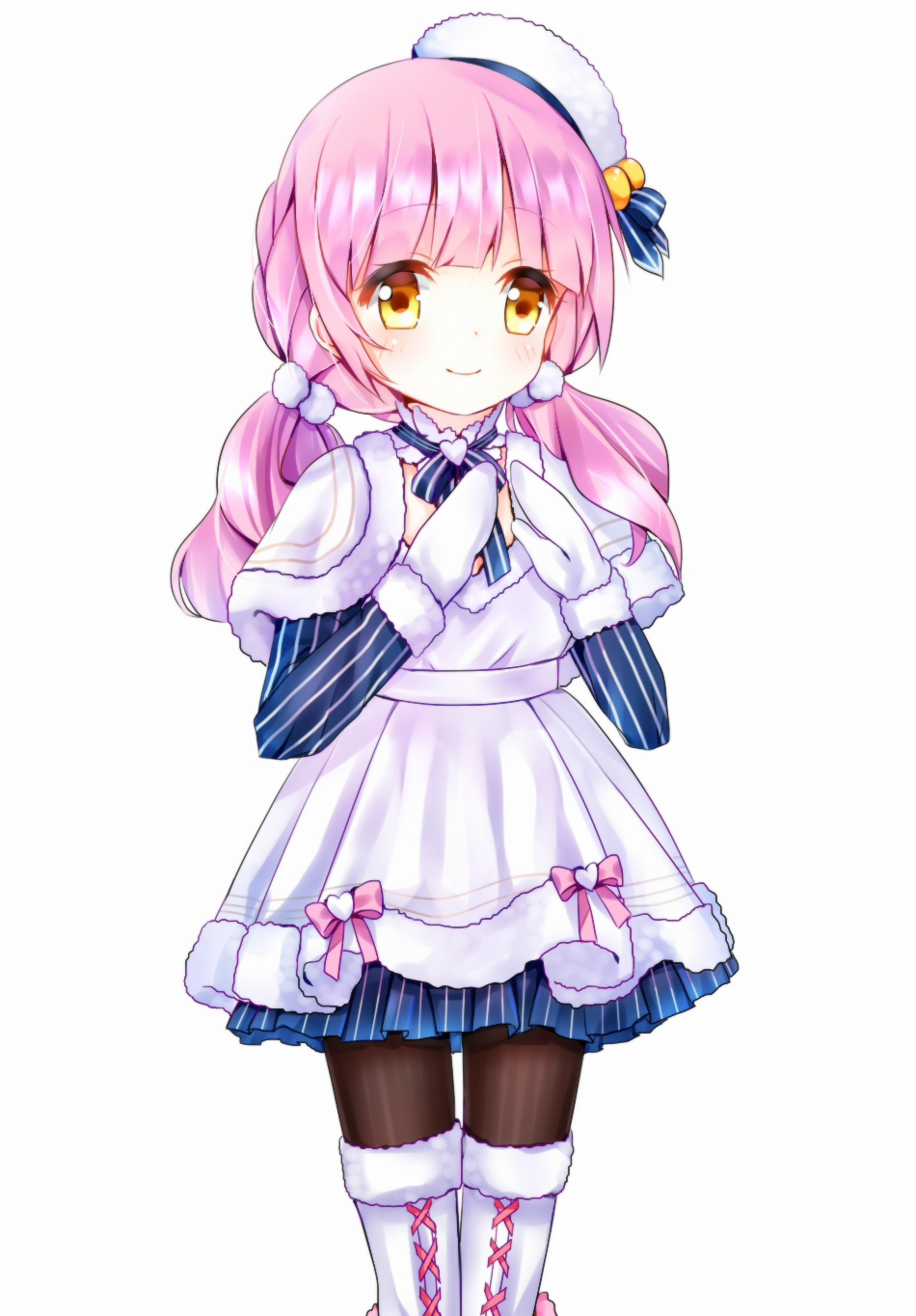 1girl, blush, boots, bow, choker, coat, dress, gloves
