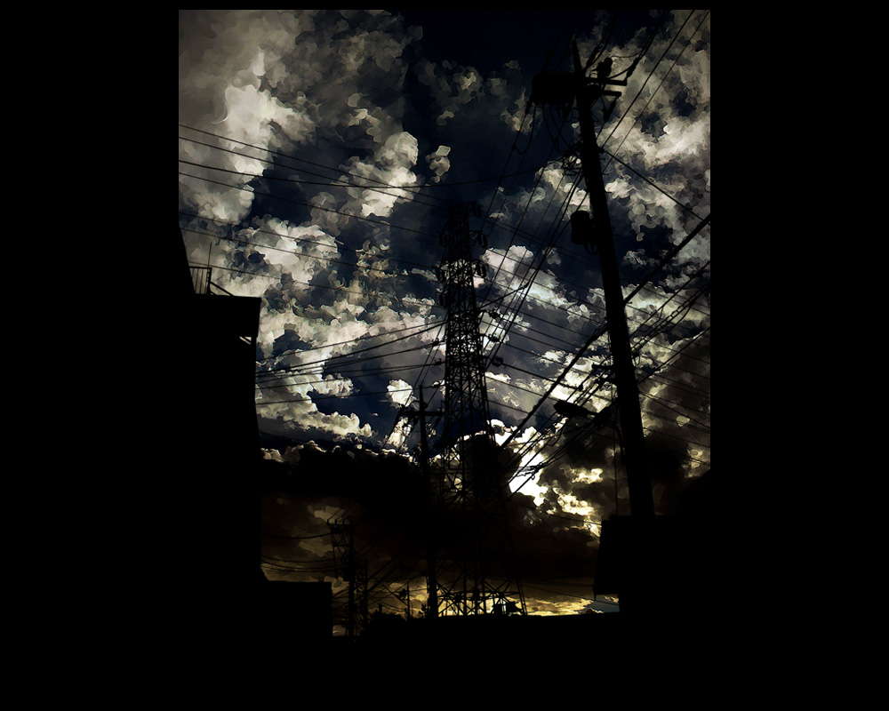 building, cloud, clouds, dark, lamppost, original, power_lines, sarugetty