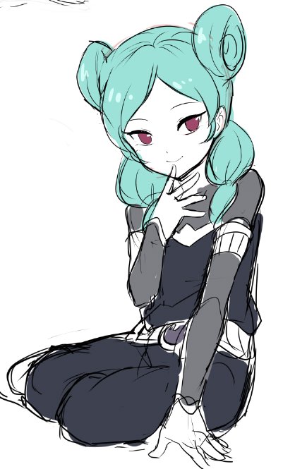 1girl, aqua_hair, beta_(inazuma_eleven), flat_color, inazuma_eleven_(series), inazuma_eleven_go, inazuma_eleven_go_chrono_stone, long_hair