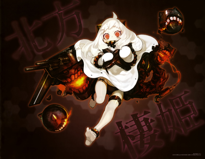 1girl, absurdres, airplane, akira_(kadokawa), barefoot, cuffs, dress, feet