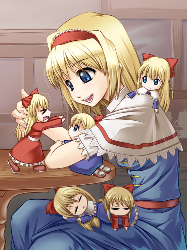 >_<, alice_margatroid, blonde_hair, blue_eyes, bow, chibi, closed_eyes, doll
