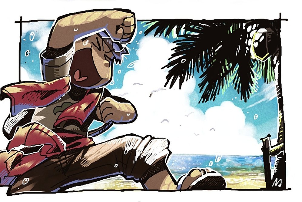 >_<, 1boy, beach, blue_sky, closed_eyes, clothes_around_waist, heart, heart_in_mouth, jacket_around_waist, m0da, male_focus, matsuno_osomatsu, ocean, osomatsu-kun, osomatsu-san, outside_border, palm_tree, pants, pants_rolled_up, running, sandals, sky, smile, solo, sunglasses, sunglasses_on_head, sweat, towel, towel_around_neck, tree