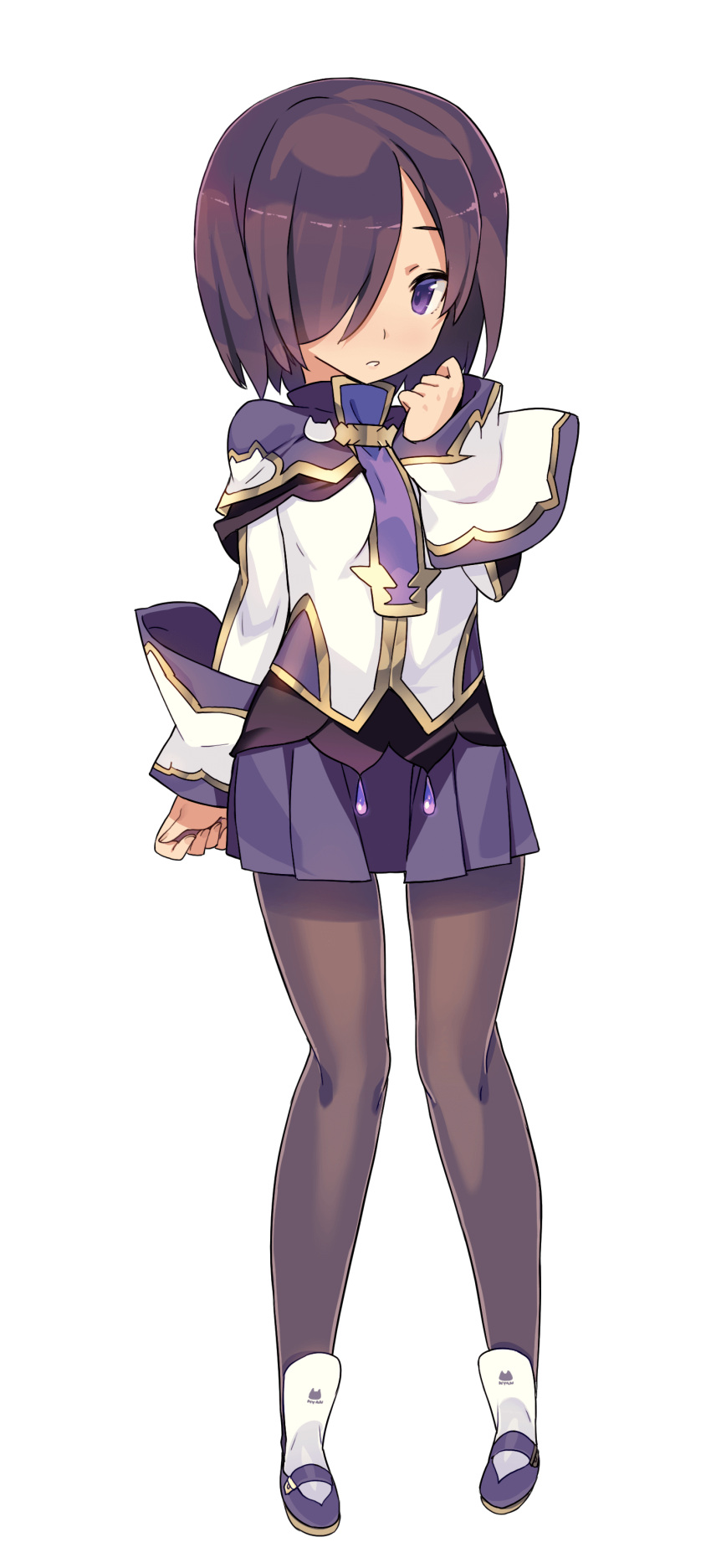 1girl, absurdres, black_legwear, blade_(galaxist), blush, hair_over_one_eye, highres, official_art