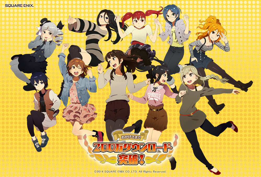 6+girls, ;), artist_request, belt, black_hair, blue_eyes, blue_hair, breasts