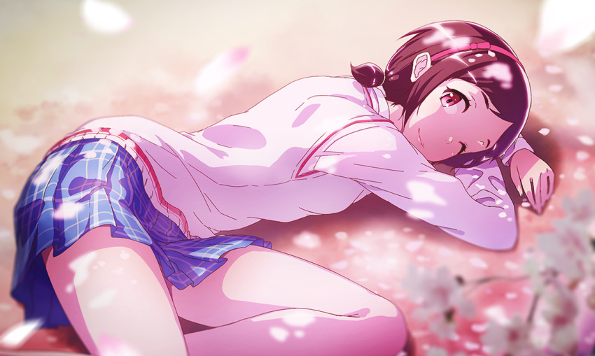 1girl, brown_hair, commentary_request, hair_ornament, hairband, idolmaster, idolmaster_cinderella_girls, looking_at_viewer