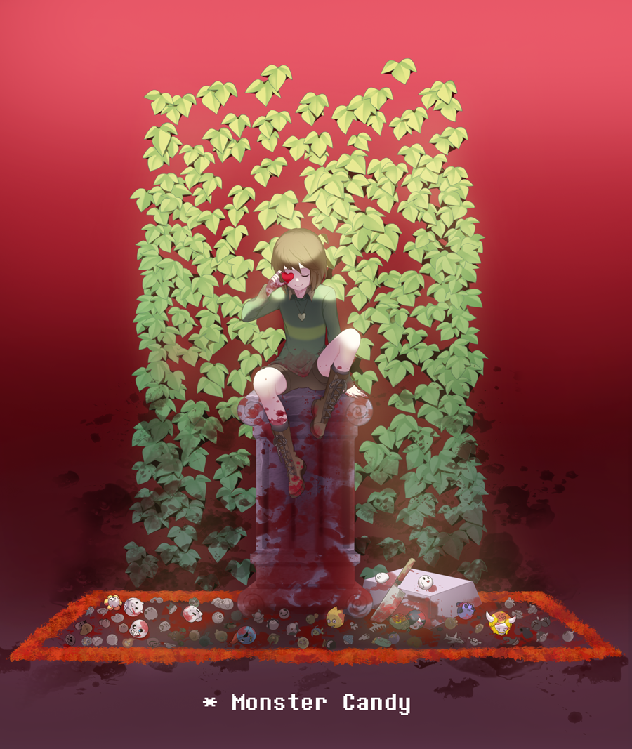 absolutely_everyone, alphys, androgynous, annoying_dog, asgore_dreemurr, asriel_dreemurr, blood, bloody_clothes